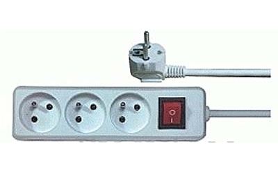 Predlžovací prívod 5m-3x10A + vypínač, 3x1mm2