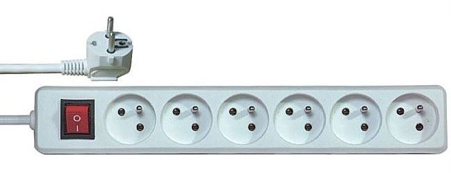 Predlžovací prívod 10m-6x10A+vypínač, 3x1mm2