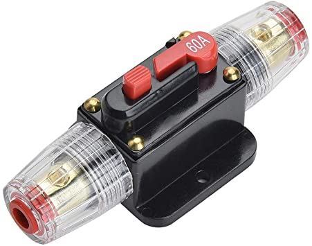 Prúdový istič DC 12-24V/60A v poistkovom puzdre