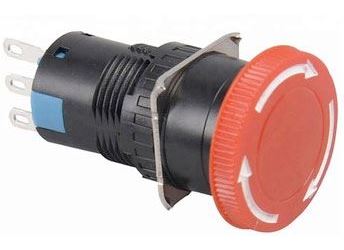 Bezpečnostné tlačidlo A16-11SR OFF-ON 250V/3A