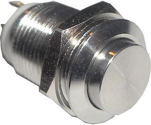 Tlačidlo CQ-12H-10, OFF-(ON) 1pol. 36V/2A celokovové
