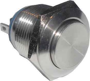Tlačidlo PBS-28B-4, OFF-(ON) 1pol.250V/2A celokovové