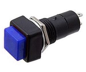 Tlačidlo PBS-12B, OFF-(ON) 1pol.250V/1A modré