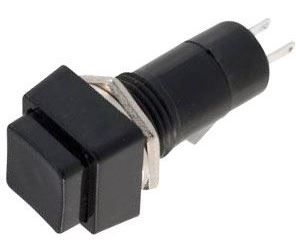 Tlačidlo PBS-12B, OFF-(ON) 1pol.250V/1A čierne