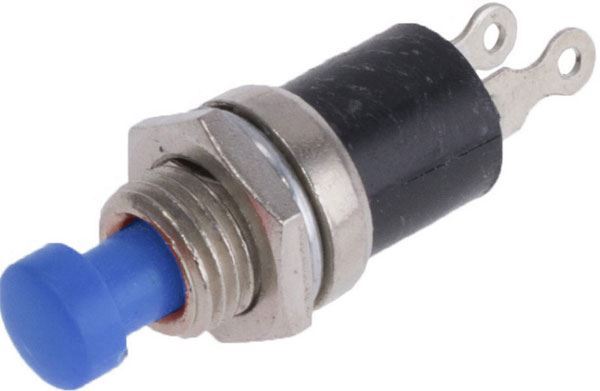 Tlačidlo PBS-10B, OFF-(ON) 1pol.250V/0,5A modré