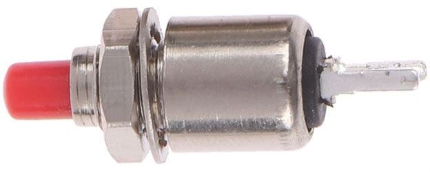 Tlačidlo DS-402, OFF-(ON) 1pol.125V/0,5A červené