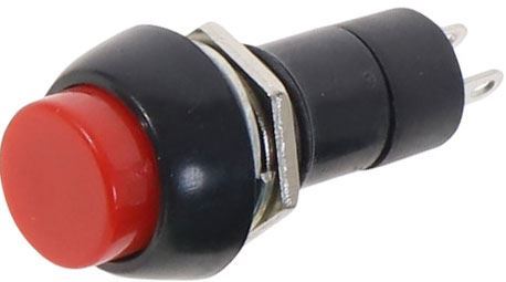 Vypínač stláčací PBS-11A, OFF-ON 1pol.250V/1A červený