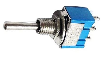 Prepínač páčkový MTS-123, (ON)-OFF-(ON) 1pol.250V/3A mini