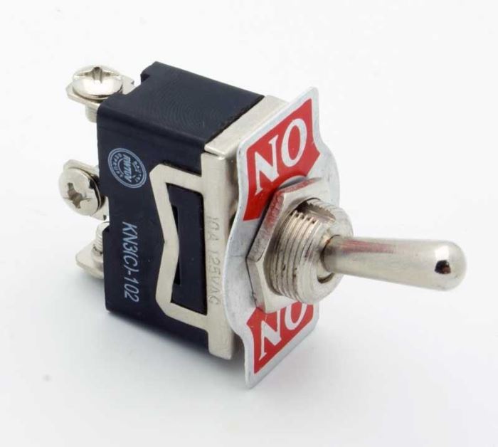 Prepínač páčkový KN3(C)-102P, ON-ON 1pol.250V/15A