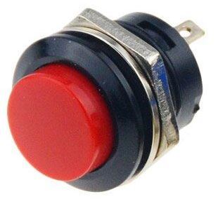 Tlačidlo R13-507 OFF-(ON) 250V/3A do otvoru 16mm červené
