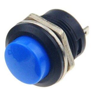 Tlačidlo R13-507 OFF-(ON) 250V/3A do otvoru 16mm modrej
