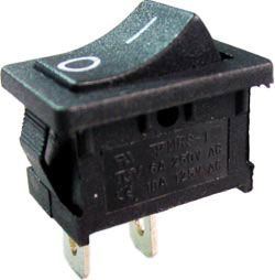 Vypínač kolískový MRS-101, OFF-ON 1pol.250V/3A čierny