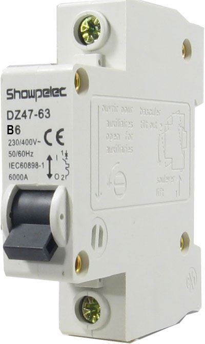 Istič Showpelec DZ47-63 B6, 230V/6A/B 1fázový na DIN lištu