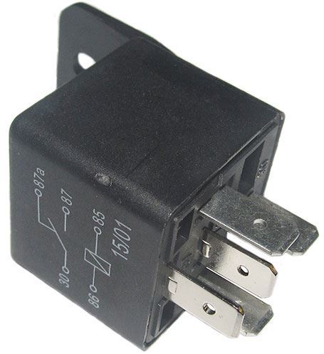 Relé auto NVF4-2 12V/40A 28x28x25mm s strmienkom