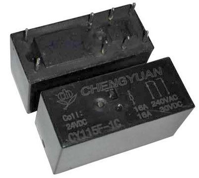 Relé CY115F-1C 12VDC, 1x prep.kontakt 250V/16A