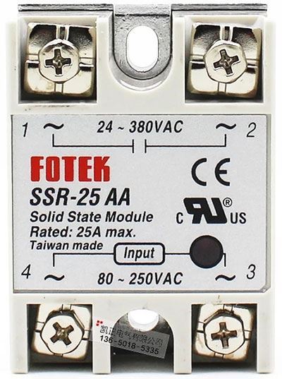 Bezkontaktné relé SSR-25AA, 24-380VAC