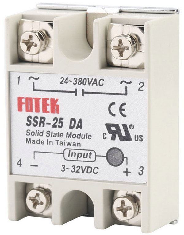 Bezkontaktné relé SSR-25DA, 24-380VAC