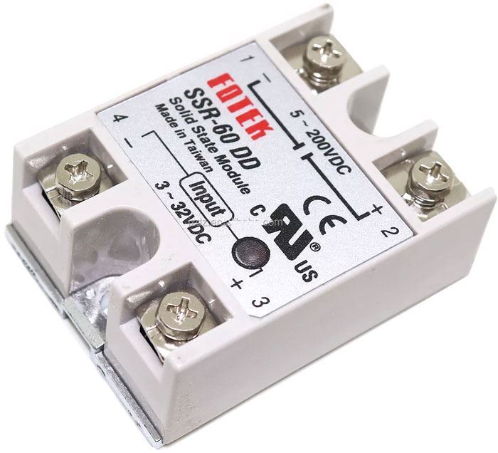 Bezkontaktné relé SSR-60DD 5-200VDC