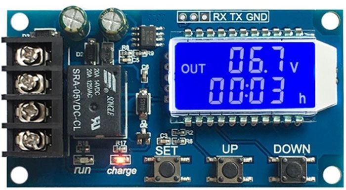 Nabíjací kontrolér pre Pb, Li-Ion a LiFePO4 batérie, modul XY-L10A