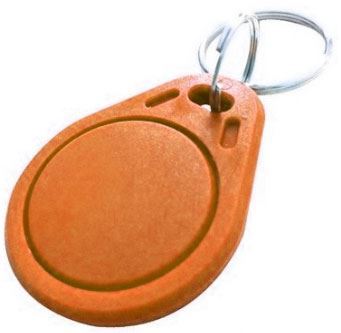 RFID prístupový čip 13,56MHz, prívesok, oranžový