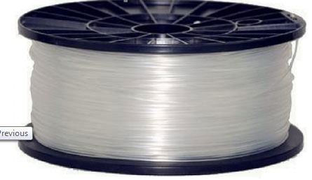 Tlačová struna 1,75mm natural - číra, materiál ABS, cievka 1kg /3D tlač