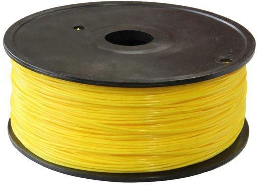 Tlačová struna 1,75mm žltá, materiál PLA, cievka 1kg /3D tlač/