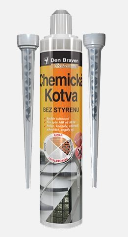 Chemická kotva bez styrénu POLYESTER SF DEŇ BRAVEN, 280ml, sivá