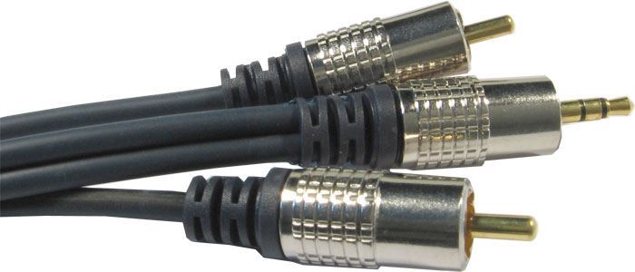 Kábel 2xCinch-Jack 3,5mm stereo, kábel 2x3,5mm, 5m
