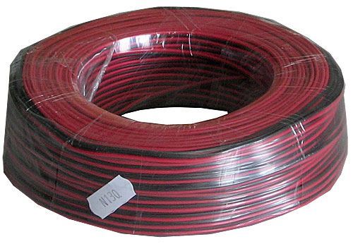 Dvojlinka 2x0,12mm2 CU, 28AWG červeno-čierna, balenie 100m