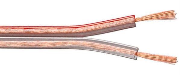 Dvojlinka 2x1mm2 CU, 17AWG, priehľadná