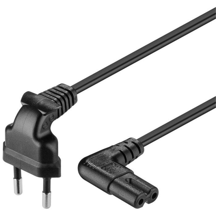 Sieťový kábel 2p - flexošnúra s koncovkou IEC60320 C7 5m uhlové konekt.