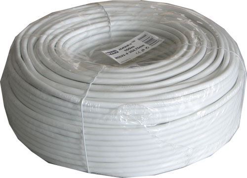 Kábel 3x1mm2 H05VV-F (CYSY3x1mm), biely, balenie 100m