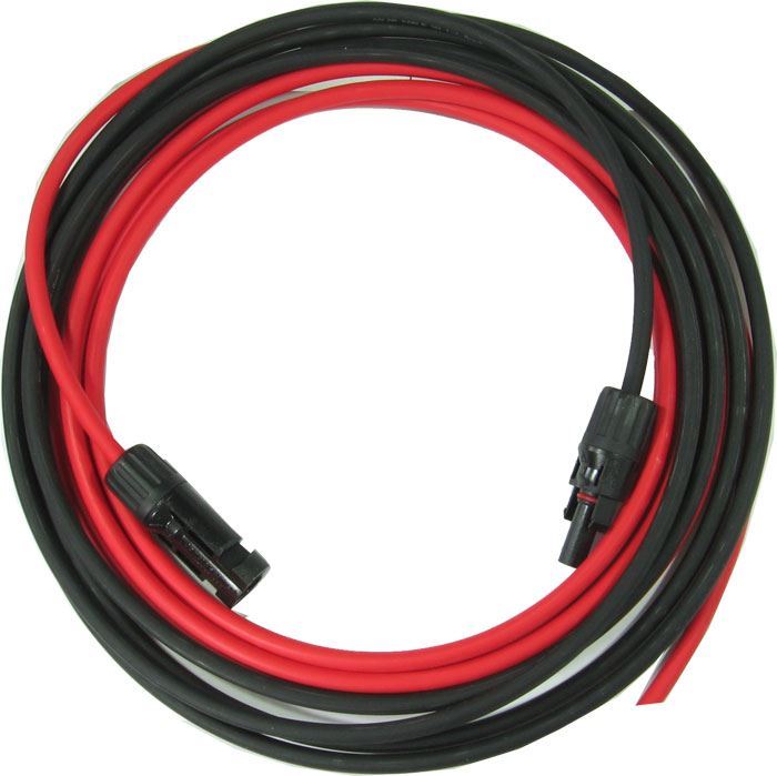 Solárny kábel H1Z2Z2-K, 4mm2, červený+čierny s konektormi MC-4,10m