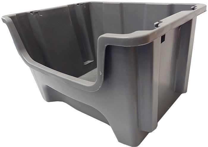 Stohovacia debna plastová KPA500, 490x400x300mm, sivá