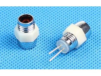 Objímka LED 3mm, pochrómovaný plast ABS