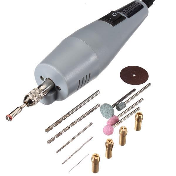 Minivŕtačka 12V / 10W 12000 otáčok s príslušenstvom