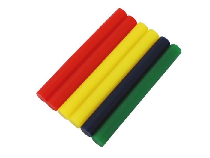 Lepiaci kolík 11x100mm 6ks-náplň do tavnej pištole, rôzne farby