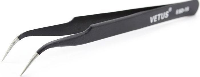 Pinzeta ESD-15 nerezová antimagnetická zahnutá, l = 135mm