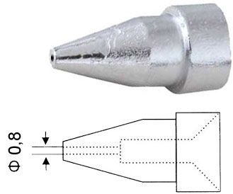 Dutý hrot N5-2 0,8/2,3mm pre odsávačku ZD-915, ZD-917, ZD-985, ZD-987