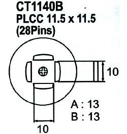 Nadstavec na vyfúkavačku PLCC 28pin 10x10mm