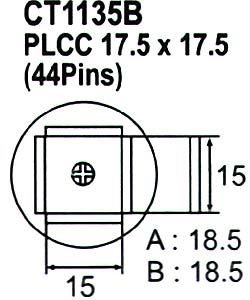 Nadstavec na vyfúkavačku PLCC 44pin 15x15mm