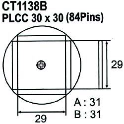 Nadstavec na vyfúkavačku PLCC 84pin 29x29mm