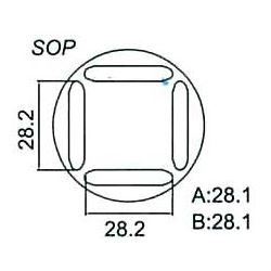 Nadstavec na vyfúkavačku pre SOP 28,2x28,2mm