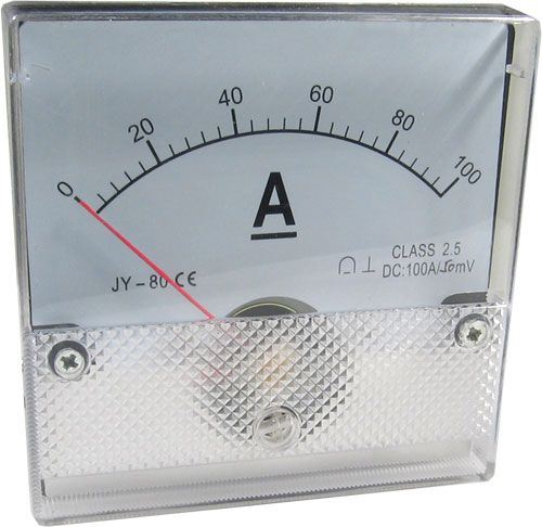 JY-80 panelový MP 100A = (50mV) 80x80mm bez bočníka