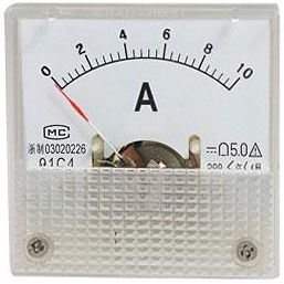 Analógový panelový ampérmeter 91C4 10A DC, s bočníkom
