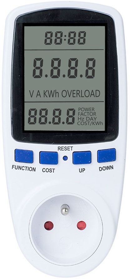 Wattmeter a merač spotreby elektrickej energie PMB-2