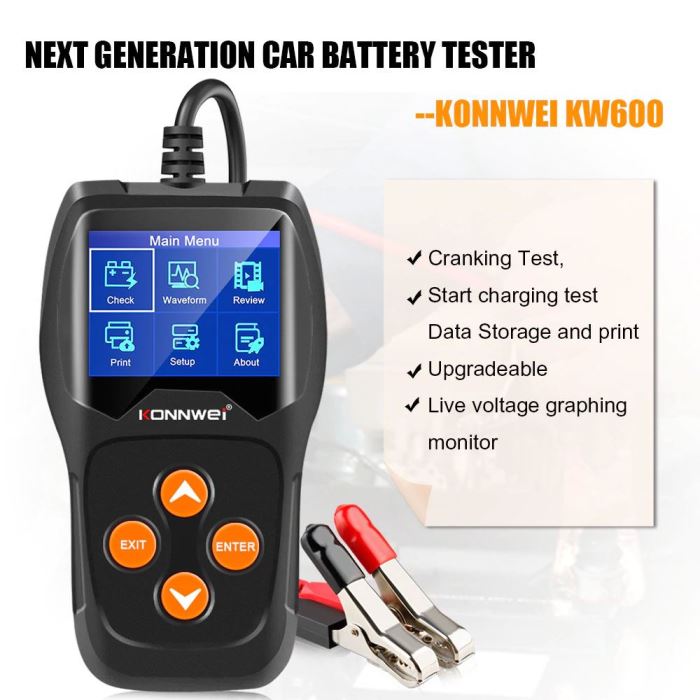 Tester akumulátorov KONNWEI KW600