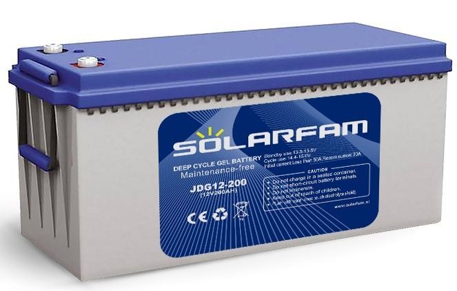 Pb akumulátor Solarfam JDG12-200Ah VRLA GEL 12V/200Ah trakčný