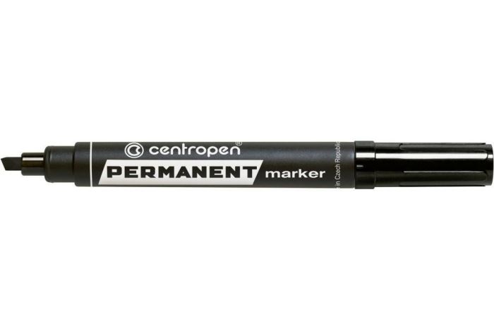 Popisovač permanentný Centropen 8576, klinový hrot, 1-4,6 mm, čierny