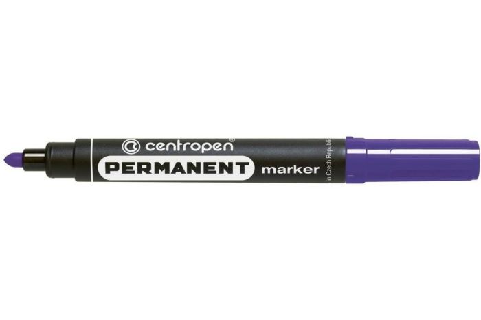 Popisovač permanentný Centropen 8566, okrúhly hrot, 2,5 mm, fialový